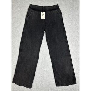 Noveaterra Pants Mens Medium Black Relaxed Fit Straight Leg Lounge Casual Soft